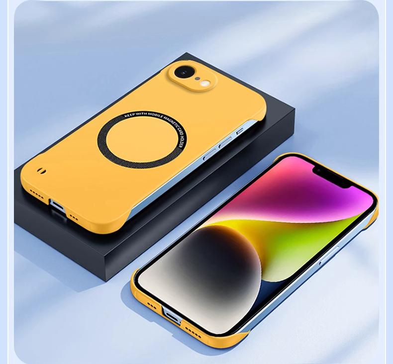 Чехол для Magsafe Magnetic Frameless Case для iPhone 16 E 16 Pro Max Hard Matte Wireless Charging Back Cover Shell для Apple 16 Pro Max Capa Cover