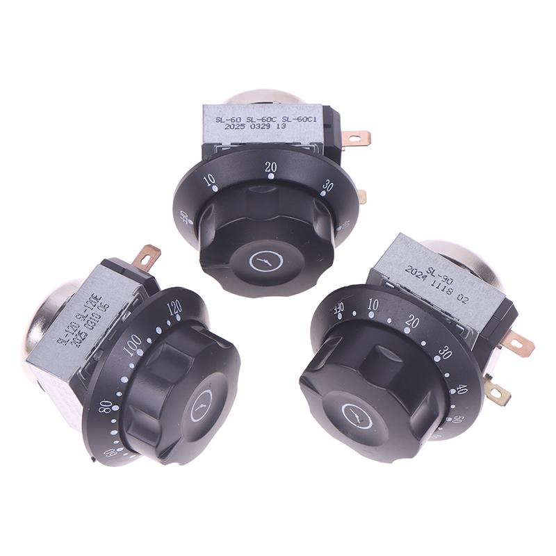 1 шт. 60/90/120 мин. Переключатель-таймер с ручкой для микроволновой печи со звонком, механический переключатель времени, детали для духовки, шкафа для подогрева, дезинфекционного шкафа