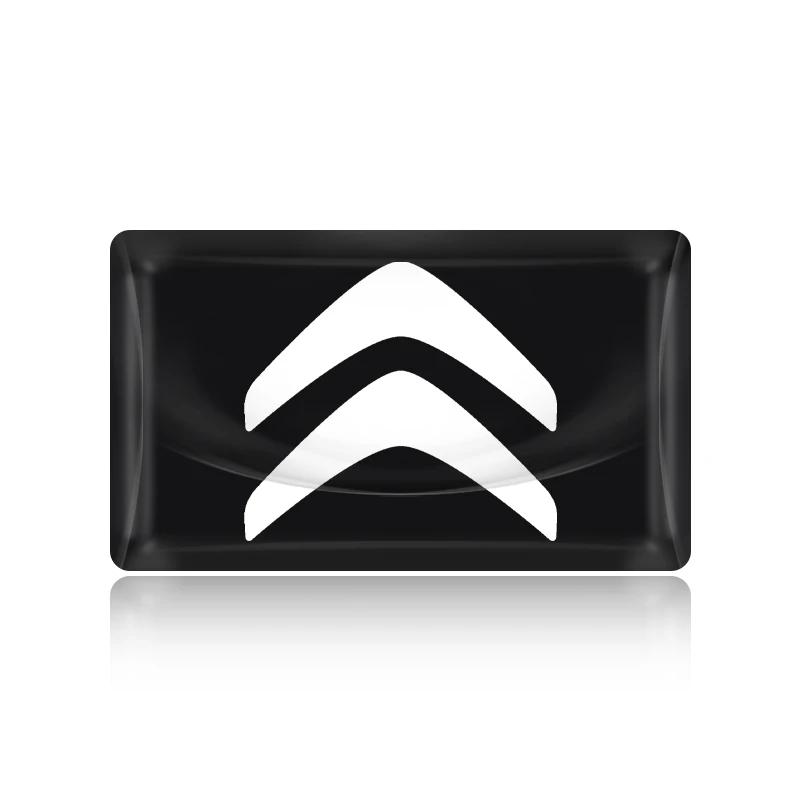DBGO4 2/5/10Pcs Carbon Fiber Steering Wheel Car Logo Emblem 3D Stickers For Citroen C1 C2 C3 C4 C5 C6 C8 C4L DS3 DS4 DS5LS DS6