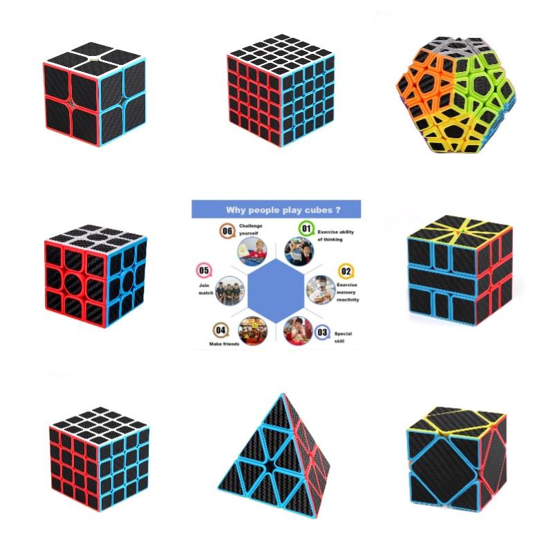 Abs Material Carbon Fiber Twisty Puzzle 2x2 3x3 4x4 5x5 Mind-boggling Toy For All Ages