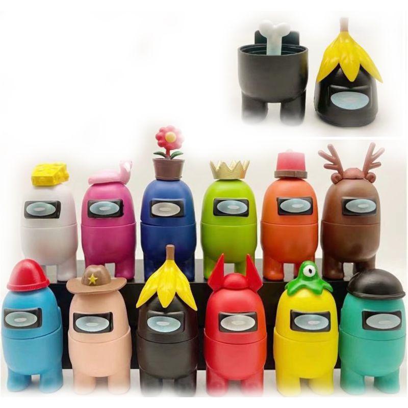 12pcs Among Christmas Us Action Figure Crewmate Impostor Game Car Decor Desktop