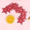 10pcs/set Festival Embellishment Decor Star Christmas Tree Ornament Party Supplies Wooden Tag