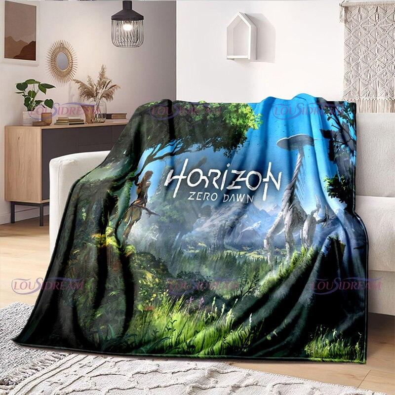 Одеяло для любителей геймеров Horizon Zero Dawn, игровое одеяло, флисовое одеяло, одеяло для взрослых и детей, покрывало для геймера, подарки