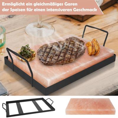 Решетка для гриля с соляным камнем, антипригарное термостойкое сверхмощное утюг, легко чистится, многофункциональный держатель для гриля-барбекю, принадлежности для барбекю