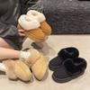 Низкие и плюшевые толстые теплые зимние сапоги, ботинки на одну ногу, зимние короткие сапоги, хлопковая обувь