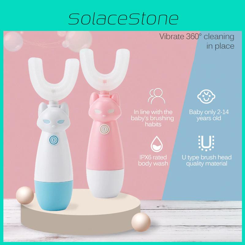 Прочная электрическая зубная щетка для детей с силиконовой насадкой и длительным временем работы от аккумулятора