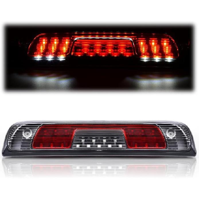 G-PLUS LED Third Brake Light Compatible With 1999-2006 Chevy Silverado/GMC Sierra 1500 2500 3500,3RD Cargo LED Tail Stop Lamps Clear Lens Chrome