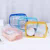 Travel Storage Bag Cosmetic Bag PVC Waterproof Transparent Cosmetic Cases Large Capacity Plastic Zipper Wash Bag