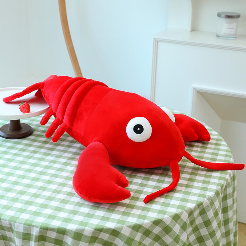New simulation crayfish doll plush toy cute prawn doll girl throw pillow children's rag doll