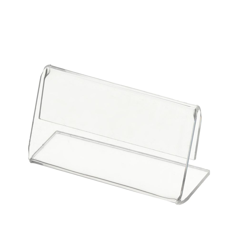 Mall L Shape Acrylic Sign Display Holder Shelf Label Holder Price Card Tag Counter Top Stand