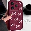 Матовый мягкий чехол с принтом банта для Xiaomi 14T 13T Pro Redmi Poco X7 F6 X6 Pro Note 14 13 Pro 12 11 TPU защита линз противоударный силиконовый чехол для телефона