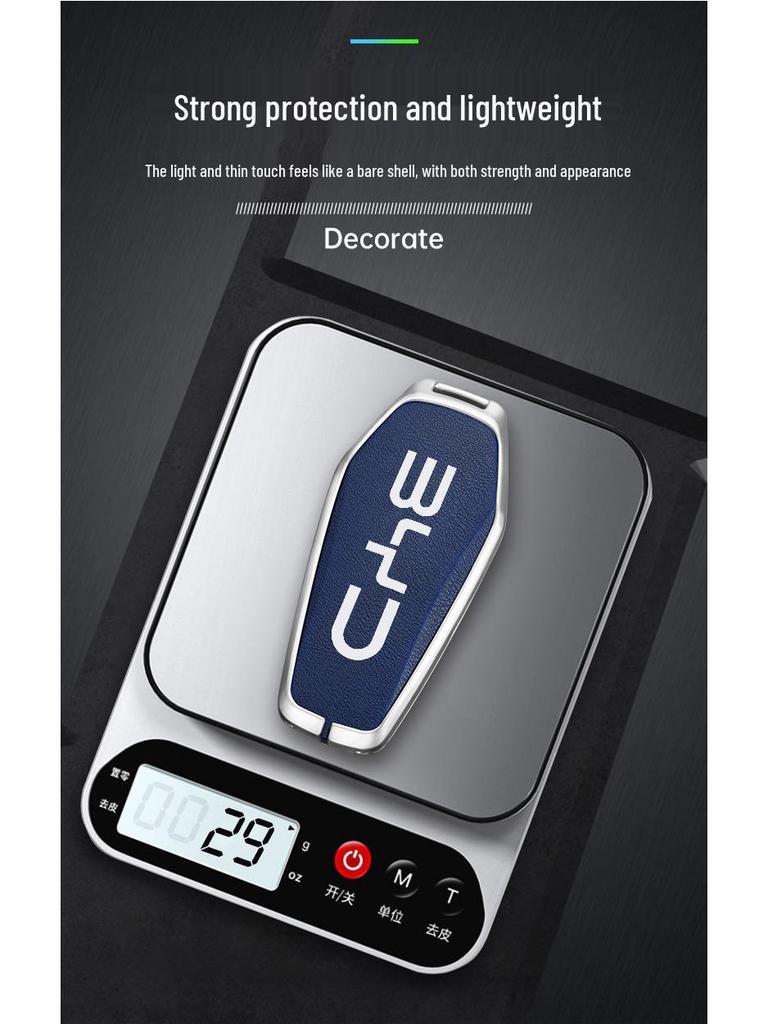 BYD Han Key Case: Compatible with BYD Qin Pro, Song Max, Tang, and Song Plus - Metal Shell Car Key Holder