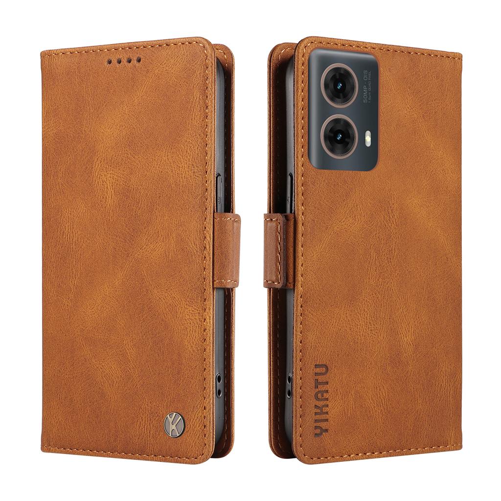 Чехол-кошелек из нубука из искусственной кожи с отделениями для карт и боковой пряжкой для телефона Motorola Moto G53, G14, G32, G54, G84, G34, G04, G24, G04s, E14, Edge 40, Edge 50 Fusion...