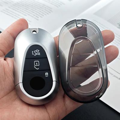 Прозрачный Черный ТПУ для Mercedes Benz C E S CLE GLC EQE EQS Класса W206 W214 W223 C236 X254 V297 X294 Чехол для Ключа Автомобиля Держатель Брелока