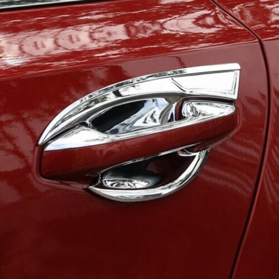 Chrome Car Exterior Door Handle Bowl molding Cover Trim For Kia Forte -