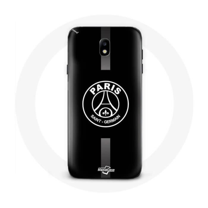 Coque - maniacase - Samsung Galaxy J7 2017 - PSG Logo Jordan - Souple - Noir