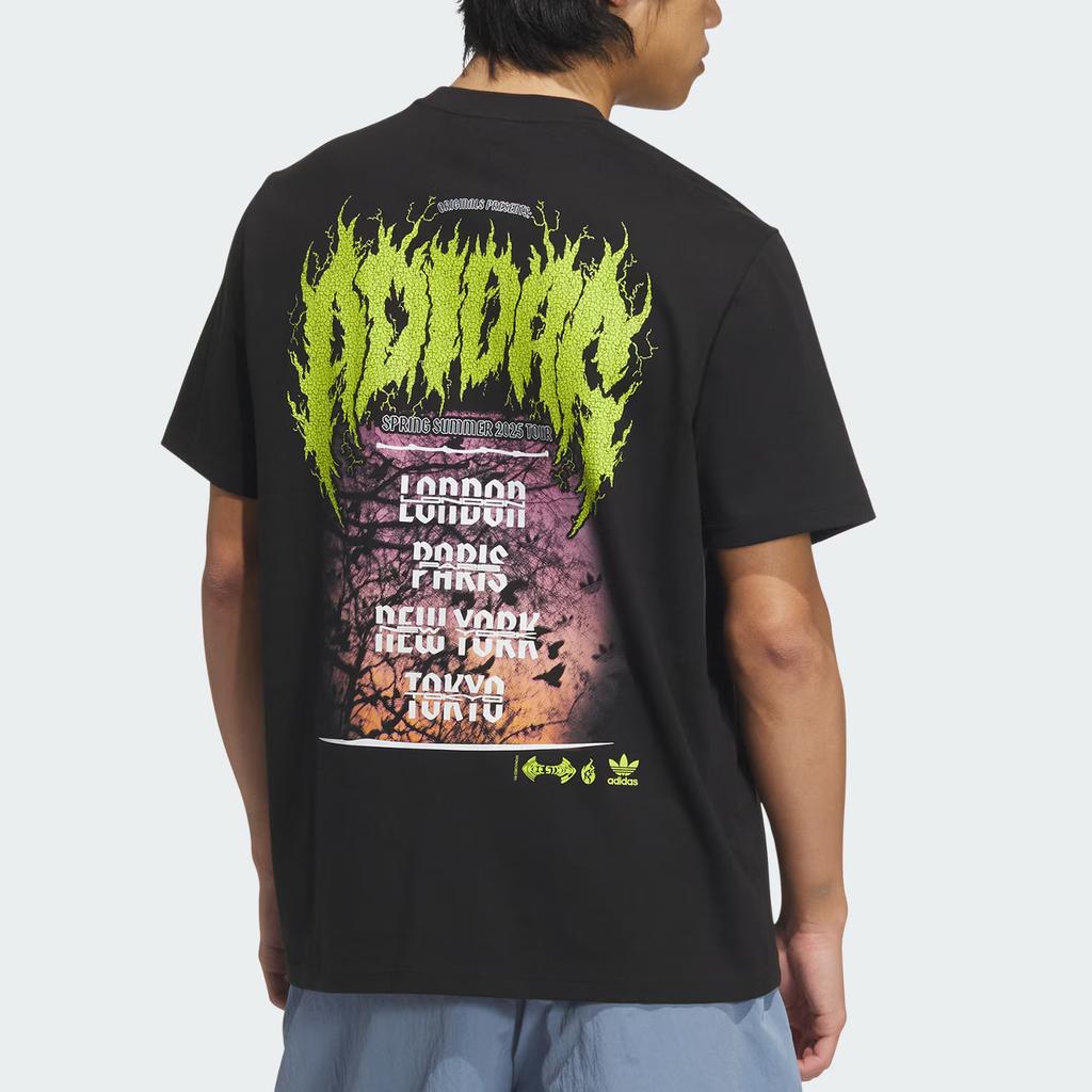 Adidas Оригинальная футболка Q12 Death Fashion с коротким рукавом и круглым вырезом, мужские топы, черная KA2256