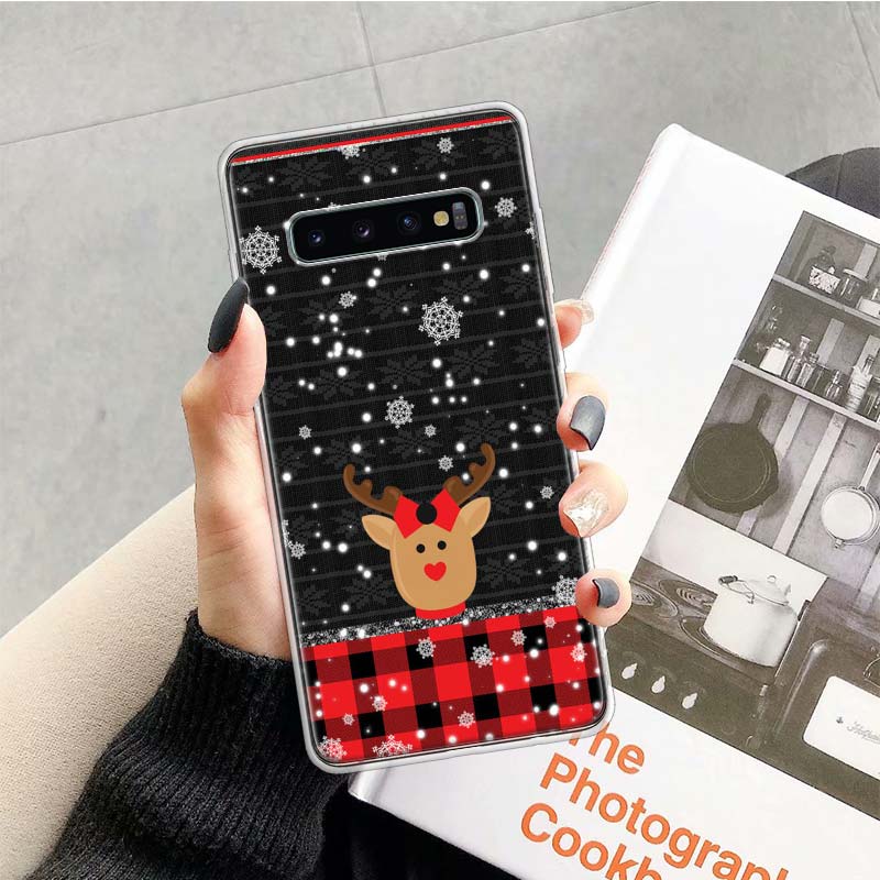 Merry Christmas gift New Year reindeer Phone Case For Samsung Galaxy S26 Ultra S23 S24 S25 Edge S20 FE S21 S22 Plus Soft Print S