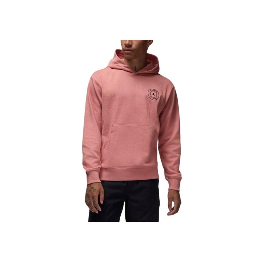 Jordan X PSG Совместный брендstmt FW24 M J FLC PO Модная толстовка с длинным рукавом Унисекс толстовки Розовый FV7730-685