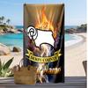 Derby County Personalized Printed Beach Towel Soccer Logo Support Custom Name Text Absorbent Towel For Sport Travel Special Gift