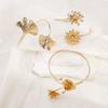 Leaf Opening Cuff Bracelets Butterfly Circle Upper Arm Bracelet  Arm Accessories
