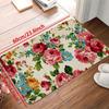 1 шт. ковер с романтическим цветочным принтом в виде розы, нескользящие моющиеся дверные коврики, входные коврики в стиле бохо, ковер для декора ко Дню святого Валентина