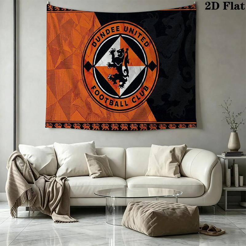 Dundee United FC Wall Tapestry Aesthetic Wall Hanging Printed Fabric Blanket Decorative Tapestries for Bedroom Living Room Home Decor