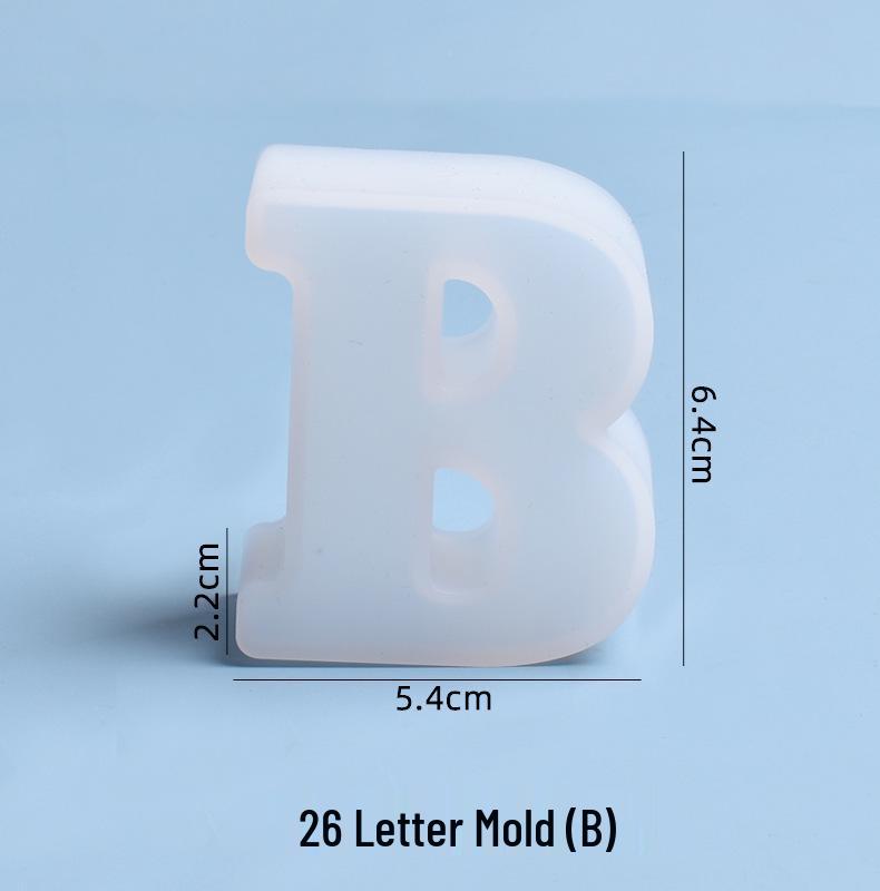 Crystal Epoxy Silicone Molds: 26 English Letters for Creative DIY Ornaments and Decorations
