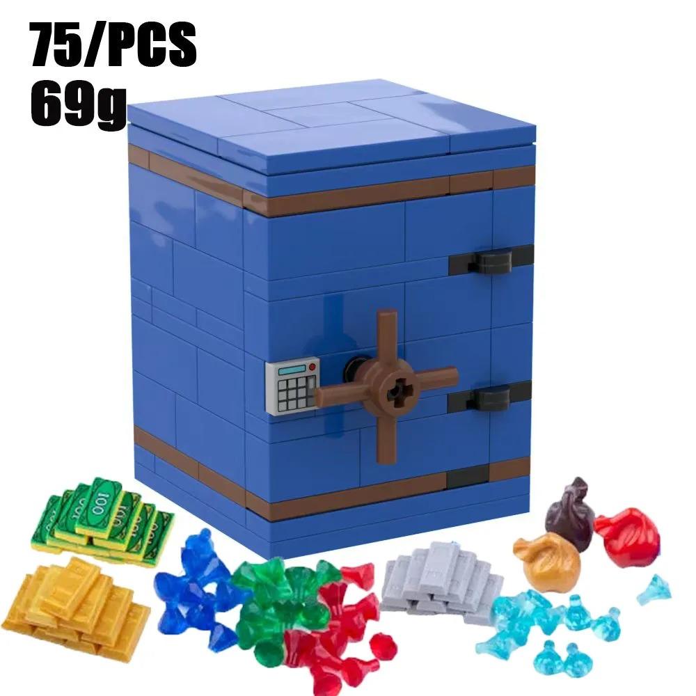 MOC Building Blocks Accessories Precious Gold Ore Silver Diamond Stash Pirate Map Coins Toy Model Mini Bricks ATM Gifts Toy K046