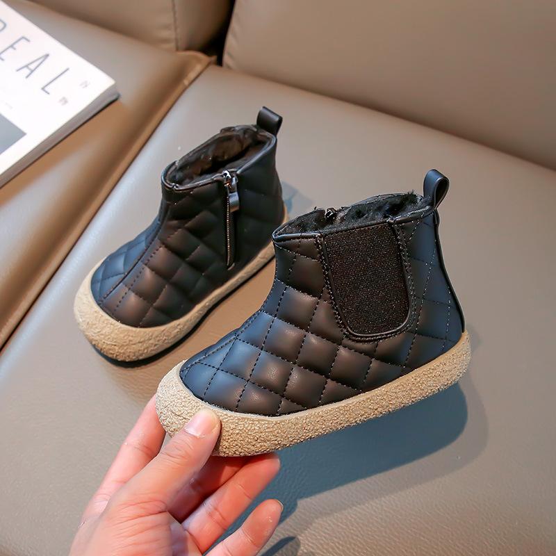 Новые зимние плюшевые зимние сапоги и толстые противоскользящие детские хлопковые сапоги