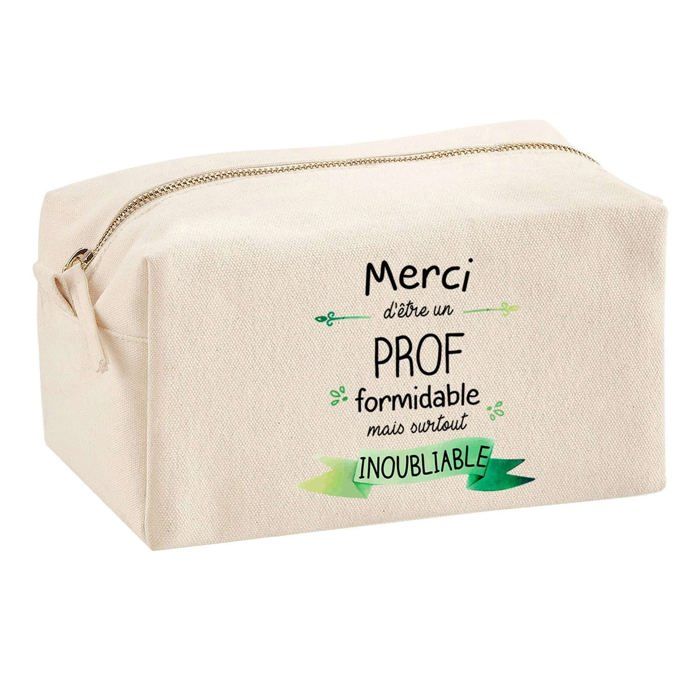 Trousse multifonction Merci Prof Inoubliable Homme Cadeau Anniversaire Collègue Remerciement | Trousse Scolaire Fournitures Bureau