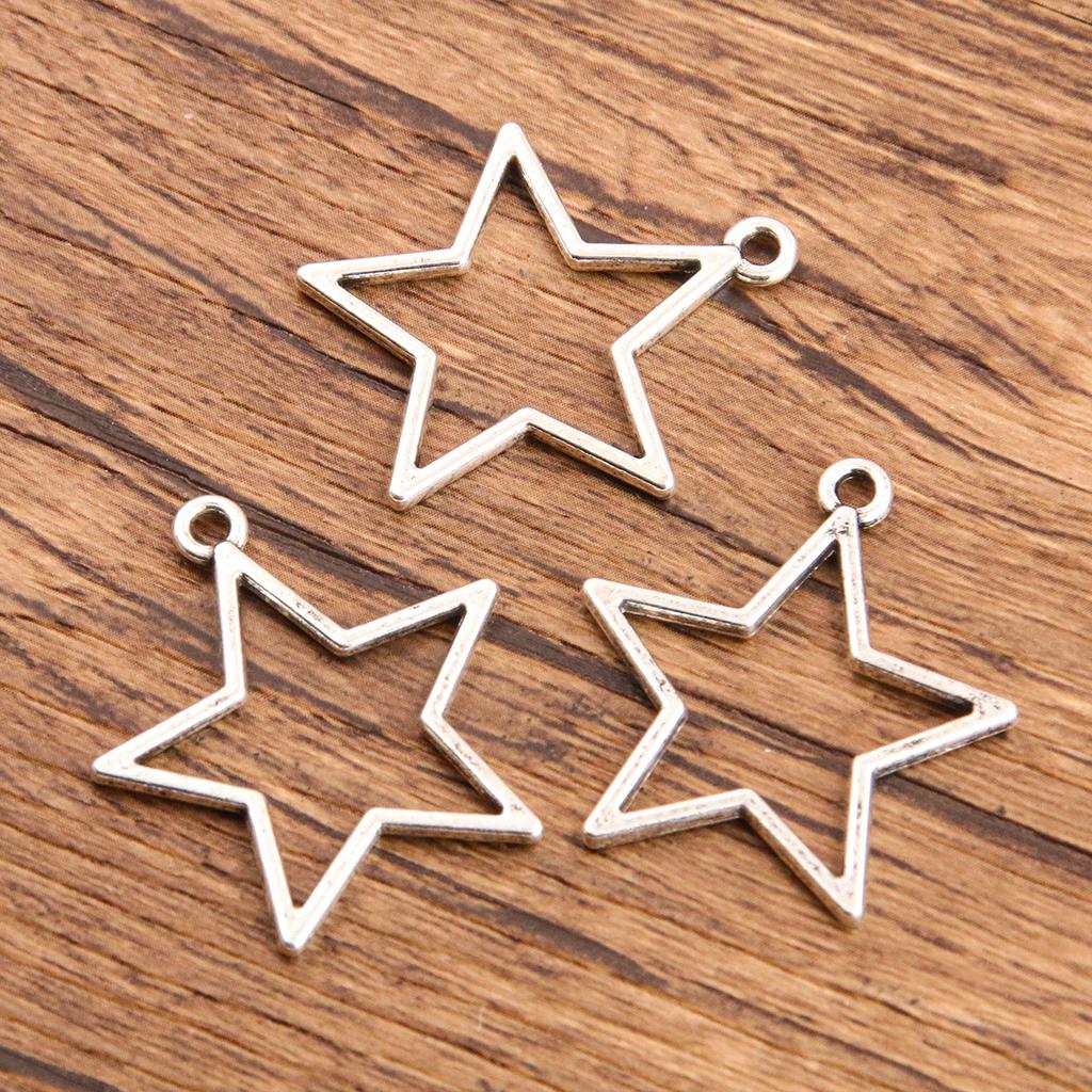 10 шт. Подвеска в виде пятиконечной звезды с вырезами, ювелирная подвеска