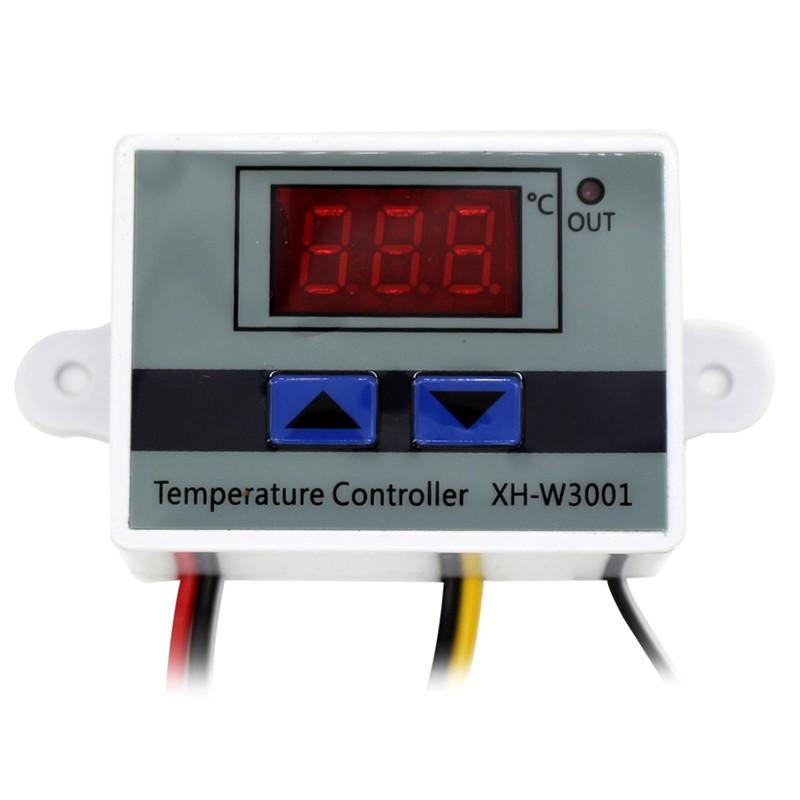 10A 12V 24V 220VAC цифровой светодиодный регулятор температуры XH-W3001 для инкубатора, переключатель охлаждения, нагрева, термостат NTC датчик