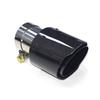 Universal Carbon Fiber Exhaust Pipe: Straight/Rolled Edge, Matte Black, Weld-Free Installation