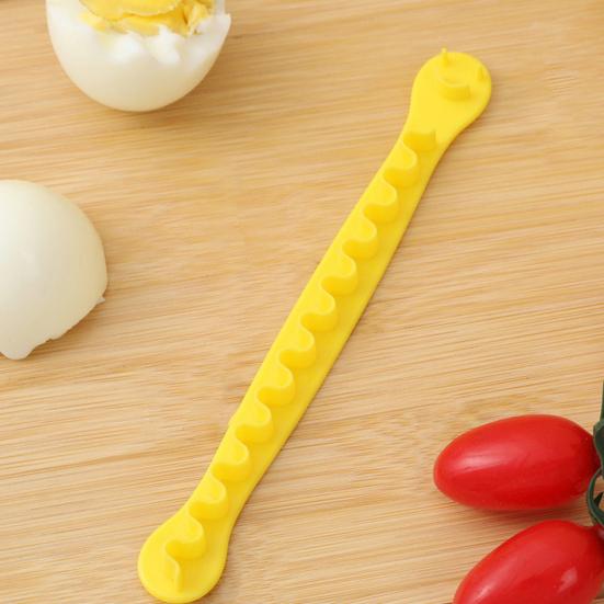 6 шт. Яйцерезка с двойными лезвиями, цветочная и геометрическая форма для яиц вкрутую, пластиковый кухонный гаджет без BPA для салатов, коробка для бенто