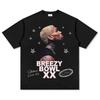 Крис Браун Breezy Bowl XX Stadium Мировой Тур Винтажный R&B Хип-Хоп Графический Принт Свободная Чистый Хлопок Унисекс Футболка