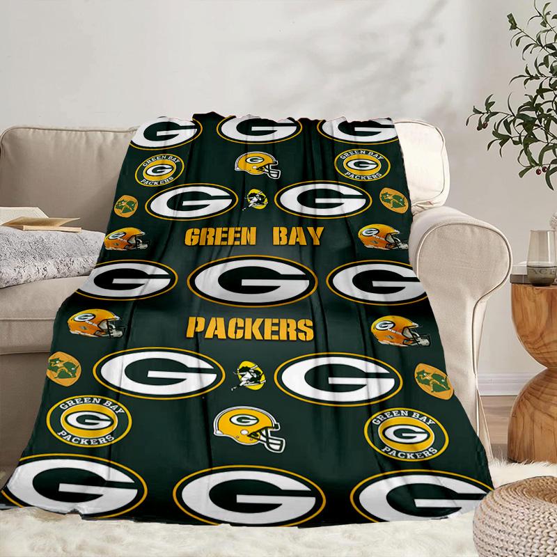 Green Bay Packers Fan Gear Portable Blanket/Soft Blanket Bedding Blanket Suitable for Travel Camping Living Rooms Offices Sofas Fan Gifts