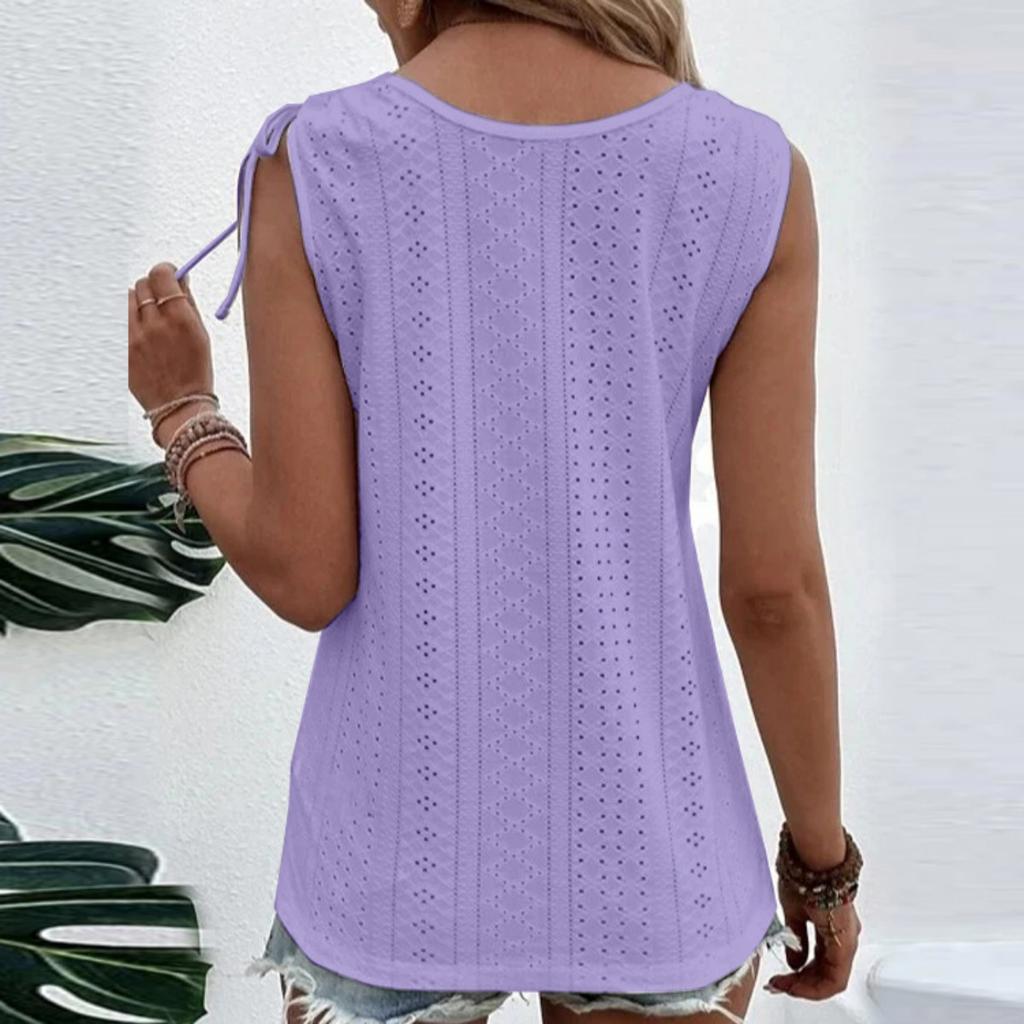 Women's Sexy Casual Solid Color U Neck Vest T-Shirt