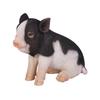Ubia Sitting Black and White Peach Pig, 29 X 15.2 X 23.5 Cm, Figurine, Ornament, Animal, Garden Decor, Pig, H13075-6