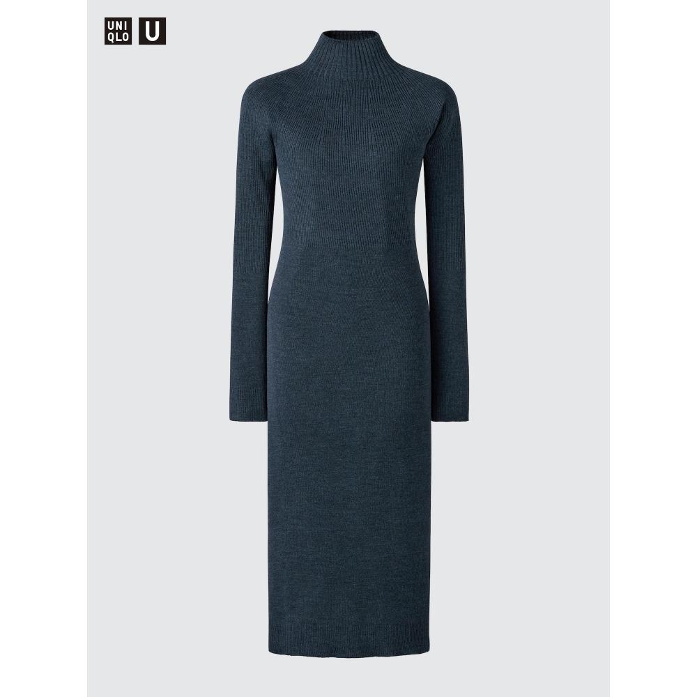 Uniqlo Платье из 3D-трикотажа со смесью мериносовой шерсти