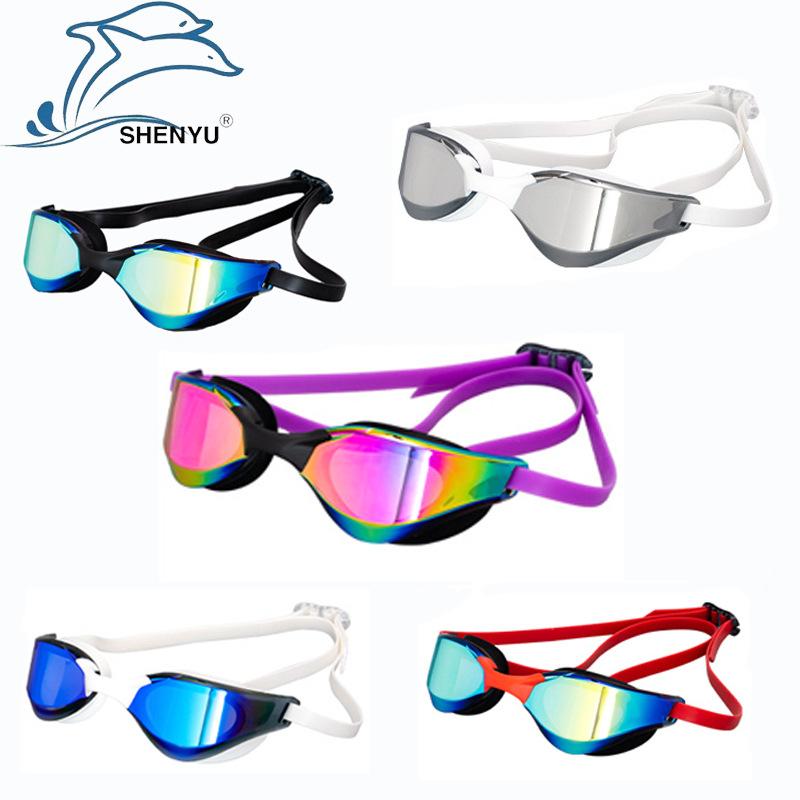 Professional Adult Anti-Fog UV Protection Lens Men Women Polarized Swimming Goggles Waterproof Adjustable Silicone Swim Glasses