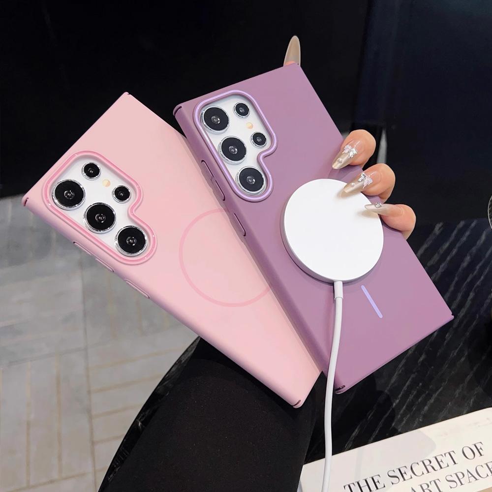 Luxury Slim Magnetic Case For Samsung Galaxy A55 A56 A26 A36 A06 A35 A25 A16 A15 5G Wirless Charging Matte Shockproof Hard Cover