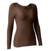Hyaluronic Acid-Infused Thermal Long-Sleeve Top with Chest Pads for Autumn/Winter