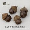 Natural Plant Seed Pendants: DIY Handmade Beaded Jewelry with Pine Cone and Acorn Materials for Necklaces and Earrings.