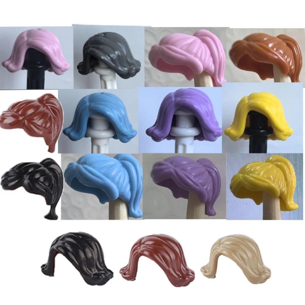 City Building Blocks Body Character Clothing Accessories Helmet Hat Colorful Hair Hairstyle Mini Brick Compatible Toy Gift X040