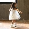 Summer Dress 2023 Shiny Star Pattern Girls Yarn Cotton Lined Princess Dress Christmas O-Neck Kids Long Sleeve Dresses