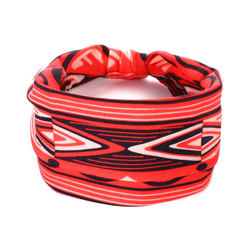 Модная хлопковая эластичная повязка на голову с африканским узором и принтом в виде крученой резинки для волос, широкие повязки для волос, бандана, тюрбан, повязка на голову