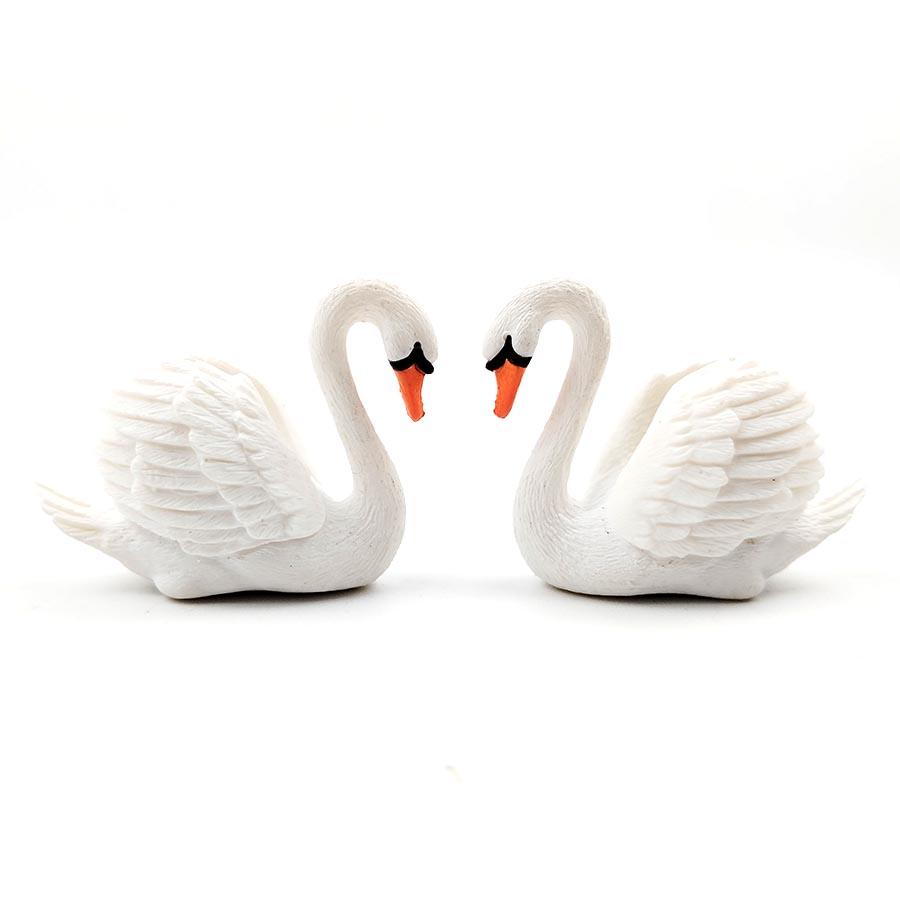 2pcs/set Swan Decor Ornaments Set - Perfect for Aquarium Landscaping, Fountain Accents | Valentine's Day Gift for Home & Garden Decor