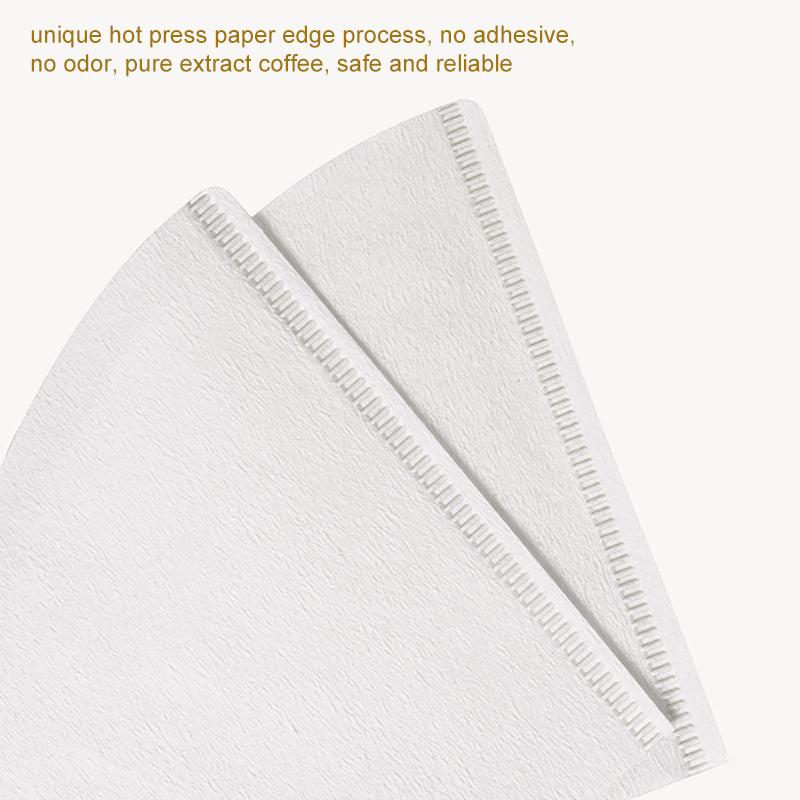 Фильтровальная бумага для кофе TIMEMORE 50 шт. Фильтры для кофе Pour Over Главная V-образная фильтровальная бумага Работа с конусной кофейной воронкой