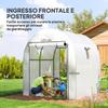 180 x 180cm Walk-In Polytunnel Greenhouse - White